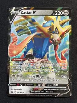 2020 Pokemon TCG SWSH Zacian V 018 SWSH Zamazenta 019 Black Star Promos - Image 2