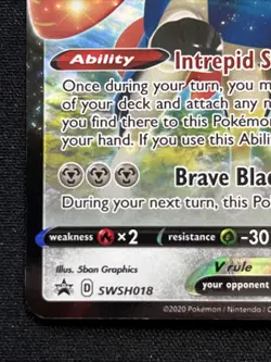 2020 Pokemon TCG SWSH Zacian V 018 SWSH Zamazenta 019 Black Star Promos - Image 3