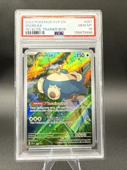 2023 POKEMON SVP EN-SV BLACK STAR PROMO 151 ELITE TRAINER BOX SNORLAX PSA 10 - Image 1
