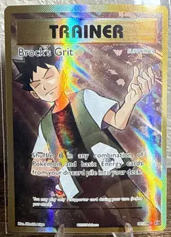 Pokemon TCG XY Evolutions Full Art Trainer Brock's Grit 107/108 - Image 1