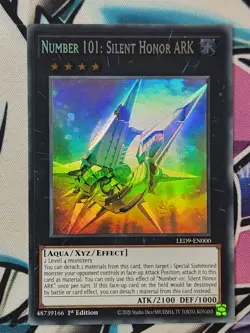Number 101: Silent Honor ARK LED9-EN000 Ghost Rare 1st Edition YU-GI-OH - Image 1