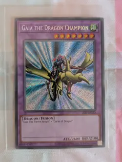 Gaia The Dragon Champion LOB-EN125 Secret Rare (25th Anniversary) Unl Yugioh - Image 1