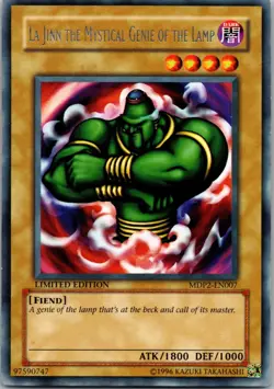 Yugioh La Jinn the Mystical Genie of the Lamp MDP2-EN007 Limited Edition Rare NM - Image 1