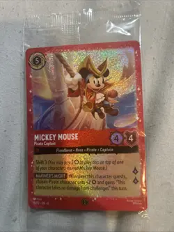 Mickey Mouse - Pirate Captain - 18/P2 - Disney Lorcana TCG - Sealed Promo Card - Image 2