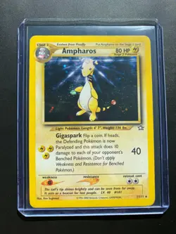 Ampharos 1/111 Holo Pokemon Card Neo Genesis Unlimited Edition Pokemon TCG - Image 1