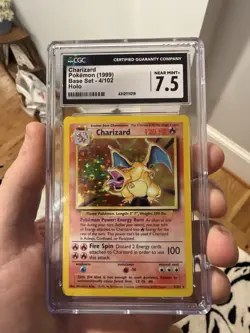 Charizard 1999 Base Set 4/102 Holo Pokemon Card CGC 7.5 Near Mint+ - Image 1
