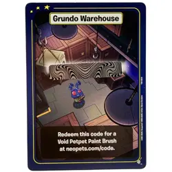 Void Petpet Paint Brush - Grundo Warehouse Code Card Neopets Battledome TCG - Image 1