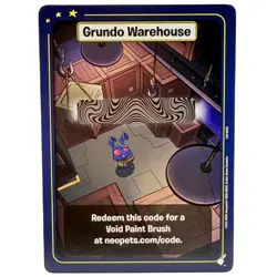 Void Paint Brush - Grundo Warehouse Neopets Battledome Tcg - Code Card - Image 1