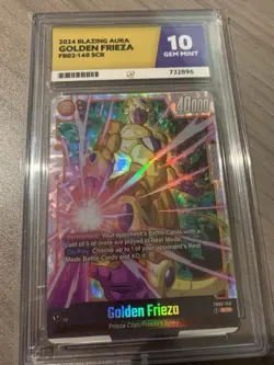 Golden Frieza SCR FB02-140 Dragon Ball Fusion World Card TCG Secret Rare Ace 10 - Image 1
