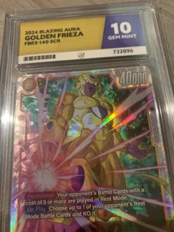 Golden Frieza SCR FB02-140 Dragon Ball Fusion World Card TCG Secret Rare Ace 10 - Image 5