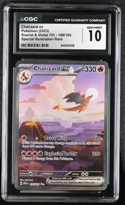 Charizard ex SIR 199/165 Pokemon Scarlet & Violet 151 CGC 10 Gem Mint - Image 1