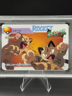1999 Pokemon Carddass Meowth vs Persian #164 PSA 10 GEM MINT Bandai Team Rocket - Image 3