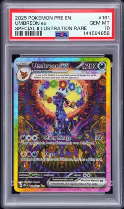 2025 POKEMON PRE EN-PRISMATIC EVOLUTIONS #161 UMBREON EX PSA 10 - Image 1