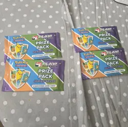 Pokemon TCG Prize Pack Series 7 Lot of 4 Play! Pokemon Packs - Image 1