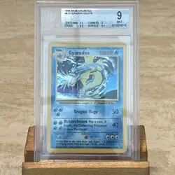 1999 Vintage Pokemon Gyarados Holo Rare Base Set Unlimited 6/102 Beckett BGS 9 - Image 3