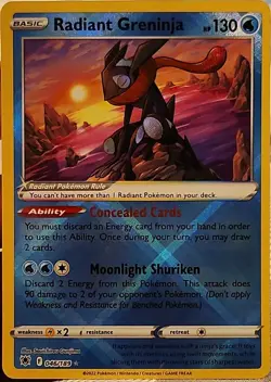2022 Pokemon Radiant Greninja 046/189 Swsh10: Astral Radiance Holo - Image 1