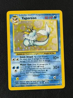Pokemon TCG Vaporeon Jungle Holo Rare 12/64 English 1999 Unlimited - Image 3