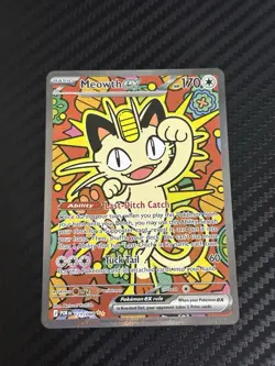 Pokemon TCG Meowth EX 121/88 SIR Special Illustration Rare Perfect Order MINT - Image 1