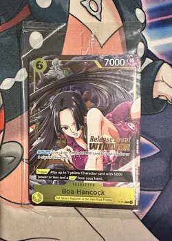 One Piece CCG Boa Hancock P-115 OP15 Pre-release Event Winner Promo - Image 1
