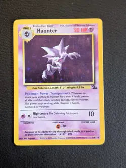 Pokemon Haunter WOTC Card Fossil Set Holo Rare 6/62 NM-LP Condition - Image 1