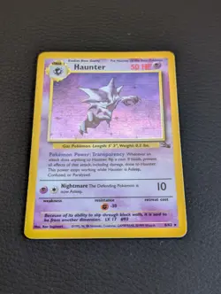 Pokemon Haunter WOTC Card Fossil Set Holo Rare 6/62 NM-LP Condition - Image 2