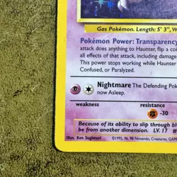 Pokemon TCG Haunter 6/62 Fossil Holo Card LP Condition - Image 2