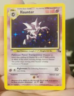 Pokemon TCG Haunter Fossil Holo Card 6/62 Unlimited Rare LP/MP condition - Image 1
