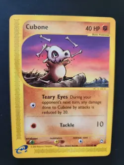 Cubone 72/147 Aquapolis Non-Holo Vintage Pokemon Card TCG - Image 1