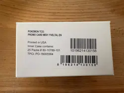 Pokemon Yveltal 088/132 Mega Evolution Stamped Promo Card Sealed Box of 25 - Image 2