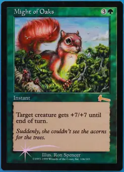 Might of Oaks FOIL Urza's Legacy PLD Green Rare MAGIC CARD (ID# 509523) ABUGames - Image 1