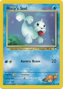 Misty's Seel 88/132 Gym Heroes Unlimited Vintage 2000 Pokemon Card - Image 1