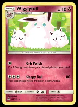 2019 Sun & Moon - Unbroken Bonds Wigglytuff Stage 1/Rare #135 - Image 1