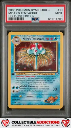 2000 Pokemon Gym Heroes #10 Misty'S Tentacruel Holo-1st Edition PSA 9 - Image 1