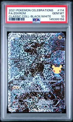 Zekrom 114 Celebrations Classic Collection Pokemon PSA 10 *158 - Image 1