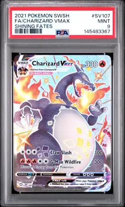 Charizard Vmax SV107/072 Shining Fates Pokemon PSA 9 *367 - Image 1
