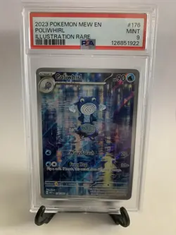 Pokemon Poliwhirl 176/165 Scarlet & Violet 151 Illustration Rare Holo PSA 9 - Image 1