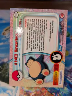 Pokemon Topps Series 3 Silver Foil Snorlax #143 NM RARE 🔥 - Image 2