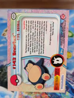 Pokemon Topps Series 3 Silver Foil Snorlax #143 NM RARE 🔥 - Image 3