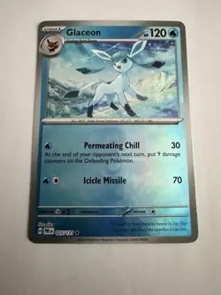 Pokemon Glaceon Master Ball Reverse Holo Pattern 25/131 Prismatic Evolutions - Image 1