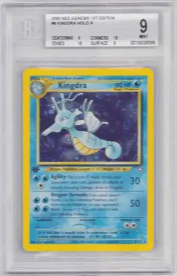 KINGDRA 1ST EDITION NEO GEN HOLO #8 SWIRL! POKEMON BGS #0016838099 MINT 9 2000 - Image 1