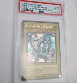 Blue Eyes White Dragon LOB-001 HOLO SHIFT Legend Of Blue Eyes PSA 6 Yugioh Card - Image 1