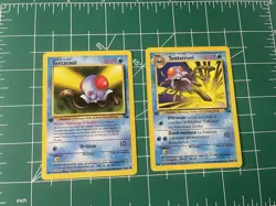 First Edition Tentacool And Tentacruel Fossil Vintage Pokemon Cards - Image 1