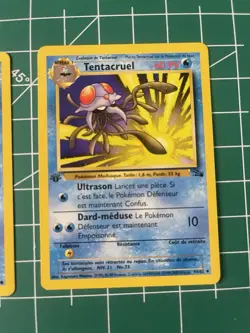 First Edition Tentacool And Tentacruel Fossil Vintage Pokemon Cards - Image 4
