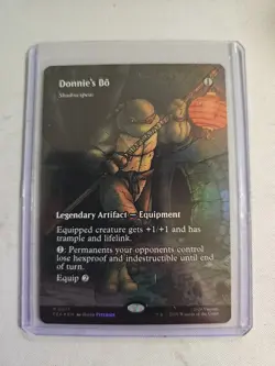 Donnie's Bo [Shadowspear] (Borderless) TMNT PZA 0017 Foil Legendary Mythic Rare - Image 1