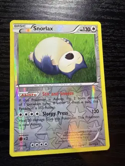 Pokemon TCG - XY Flashfire - Snorlax 80/106 Reverse Holo Rare - Image 1