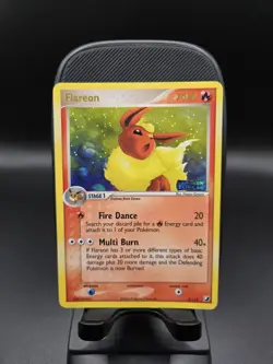 2005 Pokemon Flareon EX 5/115 Unseen Forces Reverse Holo Rare LP/MP - READ DESC - Image 1