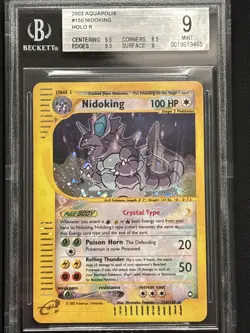 Nidoking Aquapolis BGS 9 PSA Holo Mint 150/147 Pokemon Crystal (.5 From 9.5) - Image 1