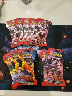 Pokemon Destined Rivals Lot Booster Bundle, Sleeved Booster Packs and Checklane - Image 4