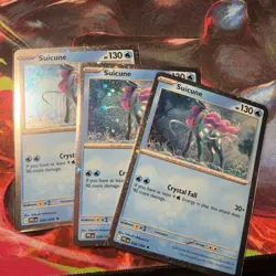 X3 Pokemon TCG Suicune Cosmos Holo Phantasmal Flames - Image 1