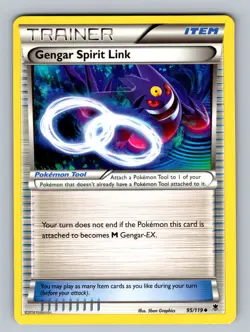 Gengar Spirit Link 95/119 Uncommon XY - Phantom Forces NM - LP Pokemon TCG - Image 1